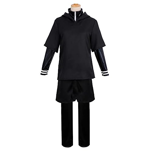 LIVASH Anime Ken Kaneki Cosplay Kostüm Outfit Uniform Halloween Kostüme Full Set mit Zubehör,Black-3XL von LIVASH