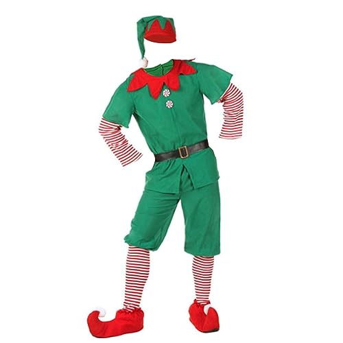 LIVASH Erwachsene Kinder Familie Weihnachtskostüm Santa Elf Kostüm Lustige Cosplay Party Einfach zu Verwenden 170CM von LIVASH