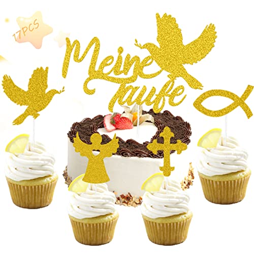 Cake Topper Taufe, meine Taufe Torten Topper, Tortendeko Taufe, Glitzer Cupcake Dekoration, Taube Fisch Kreuz Engel Kuchen Deko Tortendeko Party Dekoration für Junge Mädchen Cake Topper Taufe, meine Taufe Torten Topper, Tortendeko Taufe, Glitzer Cupcake Dekoration, Taube Fisch Kreuz Engel Kuchen Deko Tortendeko Party Dekoration für Junge Mädchen von LIVESTN