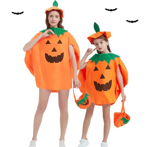 LIVESTN 6 Stück Halloween Kürbis Kostüm,Kinder Kürbis Kostüm Kürbis Kostüm Erwachsener Mit Mütze Kürbis Süßigkeitenbeutel, Für Halloween Party Dekoration,Halloween Dress Up Party (Kind+Erwachsener) LIVESTN 6 Stück Halloween Kürbis Kostüm,Kinder Kürbis Kostüm Kürbis Kostüm Erwachsener Mit Mütze Kürbis Süßigkeitenbeutel, Für Halloween Party Dekoration,Halloween Dress Up Party (Kind+Erwachsener) von LIVESTN