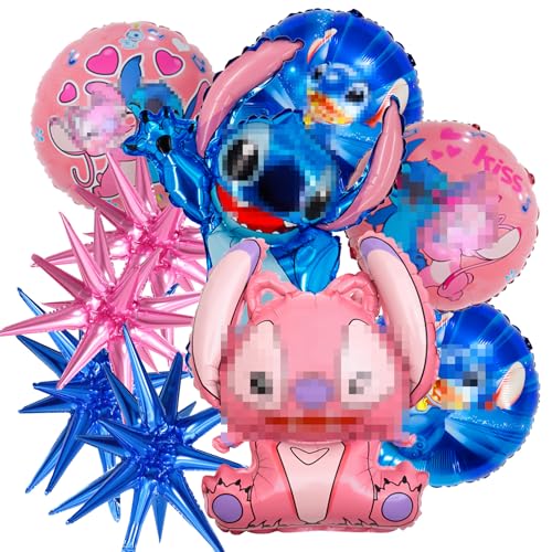 Luftballons Geburtstag Sti-tch, 10 Stück Sti-tch Ballons Geburtstag, Sti-tch Party Deko,Sti-tch Deko Geburtsta,Luftballons Lilo und Sti-tch Foil Balloons, Partydekorationen Junge Mädchen von LIVESTN