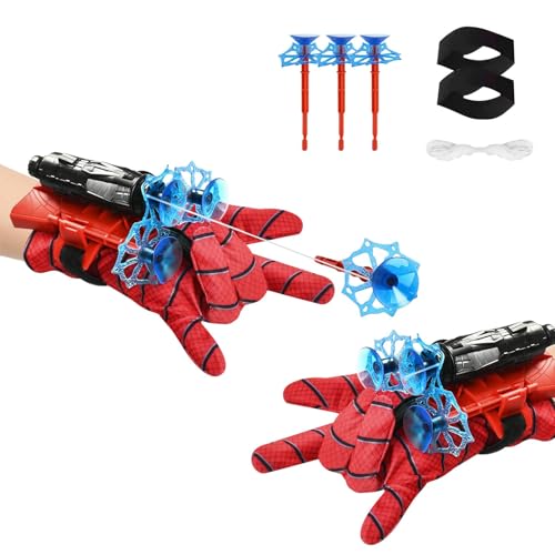 Spid-er Launcher Handschuh, Kids Spid-er Hero Handschuhe mit Maske und Aufkleber, Spid-er Web Shooter, Spid-er Netzwerfer, Handgelenk Spielzeug Set, Spielzeug Held Launcher für Cosplay Spid-er Launcher Handschuh, Kids Spid-er Hero Handschuhe mit Maske und Aufkleber, Spid-er Web Shooter, Spid-er Netzwerfer, Handgelenk Spielzeug Set, Spielzeug Held Launcher für Cosplay von LIVESTN
