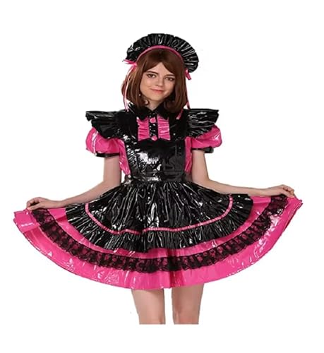 LIXIAAOOKWEDG Dienstmädchen, abschließbares PVC-Kleid, Schulter, flauschig, unabhängige Schürze, Revers, Crossdresser, Party, Rollenspiel, Kostüm, Rosa, XXXL LIXIAAOOKWEDG Dienstmädchen, abschließbares PVC-Kleid, Schulter, flauschig, unabhängige Schürze, Revers, Crossdresser, Party, Rollenspiel, Kostüm, Rosa, XXXL von LIXIAAOOKWEDG
