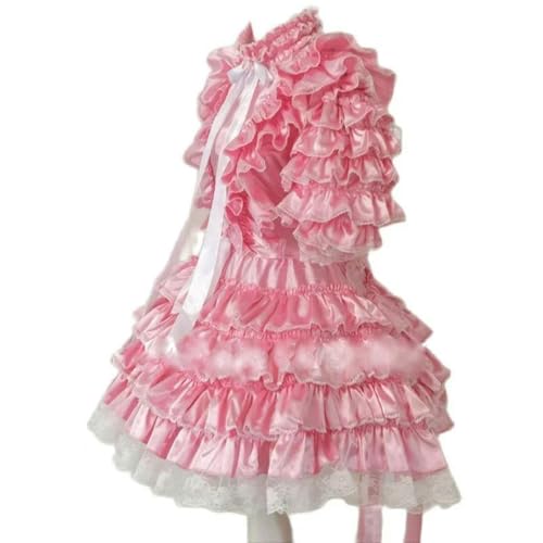 LIXIAAOOKWEDG Pinkes Satinkleid, Sissy Lolita, japanisches Dienstmädchen, Gothic, Rollenspiel, abschließbar, personalisierbar LIXIAAOOKWEDG Pinkes Satinkleid, Sissy Lolita, japanisches Dienstmädchen, Gothic, Rollenspiel, abschließbar, personalisierbar von LIXIAAOOKWEDG