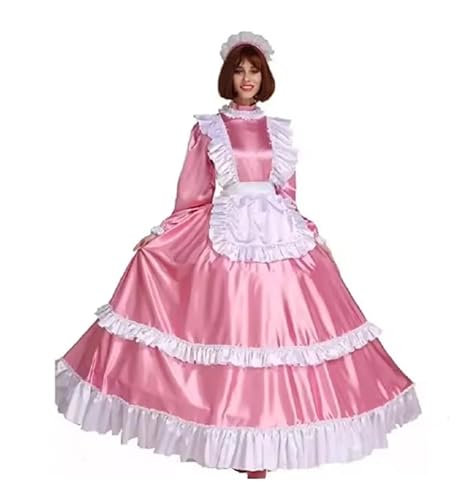 LIXIAAOOKWEDG Sissy Mädchen können rosa Satinkleider für Dienstmädchen Cosplay Kleider für Transgender einschließen, 50, 7XL LIXIAAOOKWEDG Sissy Mädchen können rosa Satinkleider für Dienstmädchen Cosplay Kleider für Transgender einschließen, 50, 7XL von LIXIAAOOKWEDG