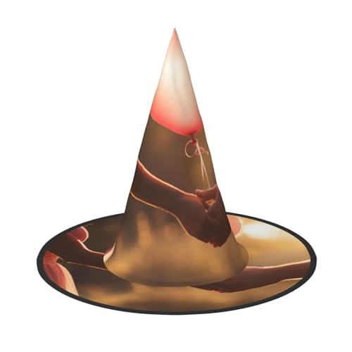 Hut mit schönem Herz-Druck, Partyzubehör, Kostümzubehör, Zauberer, Maskerade, Halloween, Spitzhut Hut mit schönem Herz-Druck, Partyzubehör, Kostümzubehör, Zauberer, Maskerade, Halloween, Spitzhut von LIXLZH