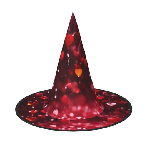 LIXLZH Abstrakter Hut mit Herzmuster, Partyzubehör, Kostümzubehör, Zauberer, Maskerade, Halloween, Hut, spitzer Hut LIXLZH Abstrakter Hut mit Herzmuster, Partyzubehör, Kostümzubehör, Zauberer, Maskerade, Halloween, Hut, spitzer Hut von LIXLZH