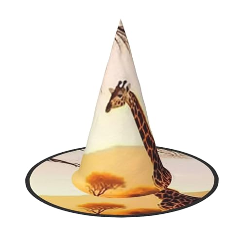 LIXLZH Afrika Giraffe Majestätischer Baumdruck Hut Partyzubehör Kostüm Zubehör Zauberer Maskerade Halloween Hut Spitzhut LIXLZH Afrika Giraffe Majestätischer Baumdruck Hut Partyzubehör Kostüm Zubehör Zauberer Maskerade Halloween Hut Spitzhut von LIXLZH