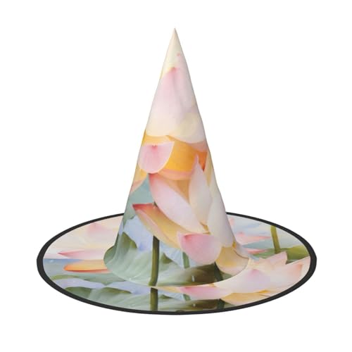 LIXLZH Bemalter Lotu-Druck, Partyzubehör, Kostümzubehör, Zauberer, Maskerade, Halloween, Hut, spitzer Hut von LIXLZH