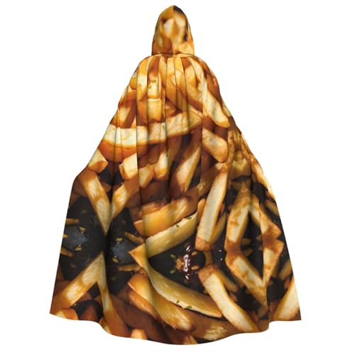 LIXLZH Fast-Food-Aufdruck, Kapuzenumhang für Erwachsene, Umhang für Karneval, Motto-Partys, Kostüme von LIXLZH