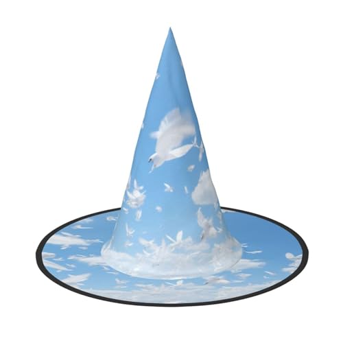 LIXLZH Fliegender Vogel Musiknoten Druck Hut Partyzubehör Kostüm Zubehör Zauberer Maskerade Halloween Hut Spitzhut LIXLZH Fliegender Vogel Musiknoten Druck Hut Partyzubehör Kostüm Zubehör Zauberer Maskerade Halloween Hut Spitzhut von LIXLZH
