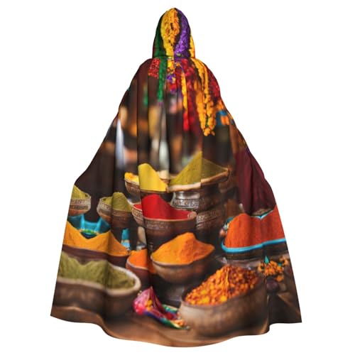 LIXLZH Gewürz-Aufdruck, Kapuzenumhang für Erwachsene, Hexenkostüm, Halloween, Kostüme, Karneval, Umhang LIXLZH Gewürz-Aufdruck, Kapuzenumhang für Erwachsene, Hexenkostüm, Halloween, Kostüme, Karneval, Umhang von LIXLZH