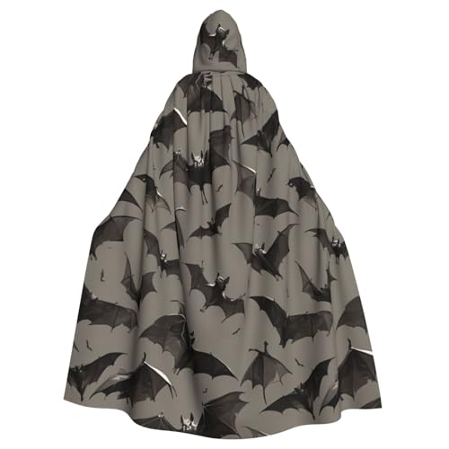 LIXLZH Halloween Fledermäuse grauer Druck Kapuzenumhang Universal Erwachsene Umhang Hexenkostüm Halloween Kostüme Karneval Umhang LIXLZH Halloween Fledermäuse grauer Druck Kapuzenumhang Universal Erwachsene Umhang Hexenkostüm Halloween Kostüme Karneval Umhang von LIXLZH