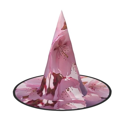 LIXLZH Hut mit Kirschblüten, Partyzubehör, Kostümzubehör, Zauberer, Maskerade, Halloween, Spitzhut von LIXLZH