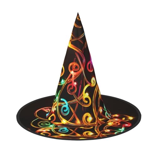 LIXLZH Hut mit Musiknoten-Druck, Partyzubehör, Kostümzubehör, Zauberer, Maskerade, Halloween, Hut, spitzer Hut LIXLZH Hut mit Musiknoten-Druck, Partyzubehör, Kostümzubehör, Zauberer, Maskerade, Halloween, Hut, spitzer Hut von LIXLZH