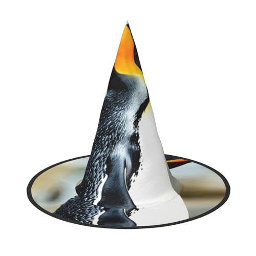 LIXLZH Hut mit Pinguin-Druck, Partyzubehör, Kostümzubehör, Zauberer, Maskerade, Halloween, Hut, spitzer Hut von LIXLZH
