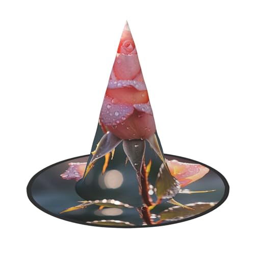 LIXLZH Hut mit Rosenblütendruck, Partyzubehör, Kostümzubehör, Zauberer, Maskerade, Halloween, Spitzhut LIXLZH Hut mit Rosenblütendruck, Partyzubehör, Kostümzubehör, Zauberer, Maskerade, Halloween, Spitzhut von LIXLZH