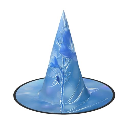 LIXLZH Hut mit blauem Blumendruck, Partyzubehör, Kostümzubehör, Zauberer, Maskerade, Halloween, Spitzhut LIXLZH Hut mit blauem Blumendruck, Partyzubehör, Kostümzubehör, Zauberer, Maskerade, Halloween, Spitzhut von LIXLZH