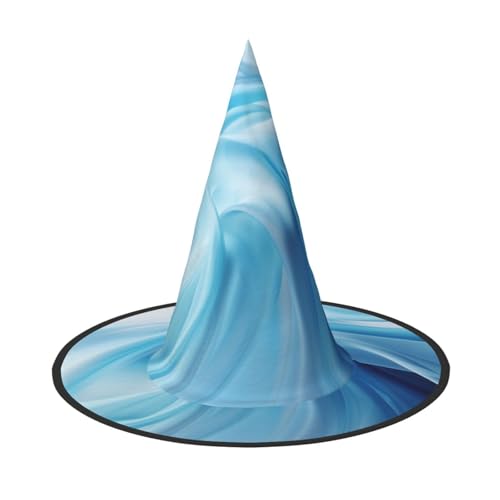 LIXLZH Hut mit blauem Linienaufdruck, Partyzubehör, Kostümzubehör, Zauberer, Maskerade, Halloween-Hut, spitzer Hut LIXLZH Hut mit blauem Linienaufdruck, Partyzubehör, Kostümzubehör, Zauberer, Maskerade, Halloween-Hut, spitzer Hut von LIXLZH