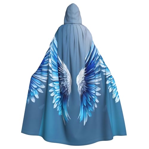 LIXLZH Kapuzenumhang mit Engelsflügel-Druck, universeller Umhang für Erwachsene, Hexenkostüm, Halloween-Kostüme, Karnevals-Umhang von LIXLZH