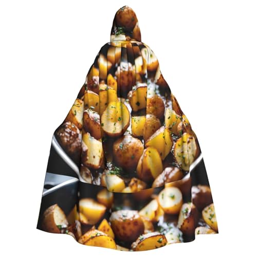 LIXLZH Kapuzenumhang mit Gartenkartoffeln, universeller Umhang für Erwachsene, Hexenkostüm, Halloween-Kostüme, Karnevals-Umhang von LIXLZH