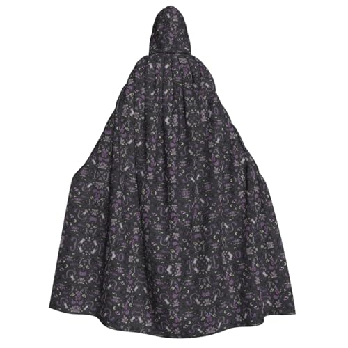 LIXLZH Kapuzenumhang mit Kapuze, Gothic-Stil, für Erwachsene, für Karneval, Motto-Partys, Kostüme, Violett / Schwarz von LIXLZH