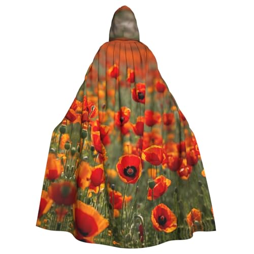 LIXLZH Kapuzenumhang mit Mohnblumen-Druck, universeller Umhang für Erwachsene, Hexenkostüm, Halloween-Kostüme, Karneval, Umhang LIXLZH Kapuzenumhang mit Mohnblumen-Druck, universeller Umhang für Erwachsene, Hexenkostüm, Halloween-Kostüme, Karneval, Umhang von LIXLZH