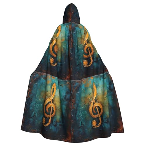 LIXLZH Kapuzenumhang mit Musik-Symbol-Druck, universeller Umhang für Erwachsene, Hexenkostüm, Halloween-Kostüme, Karnevals-Umhang LIXLZH Kapuzenumhang mit Musik-Symbol-Druck, universeller Umhang für Erwachsene, Hexenkostüm, Halloween-Kostüme, Karnevals-Umhang von LIXLZH