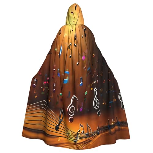 LIXLZH Kapuzenumhang mit Musiknoten-Druck, universeller Umhang für Erwachsene, Hexenkostüm, Halloween-Kostüme, Karnevals-Umhang LIXLZH Kapuzenumhang mit Musiknoten-Druck, universeller Umhang für Erwachsene, Hexenkostüm, Halloween-Kostüme, Karnevals-Umhang von LIXLZH