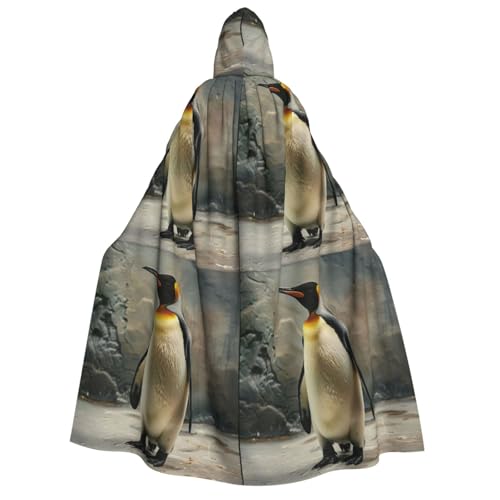 LIXLZH Kapuzenumhang mit Pinguin-Aufdruck, für Erwachsene, Umhang für Karneval, Motto-Partys, Kostüme von LIXLZH