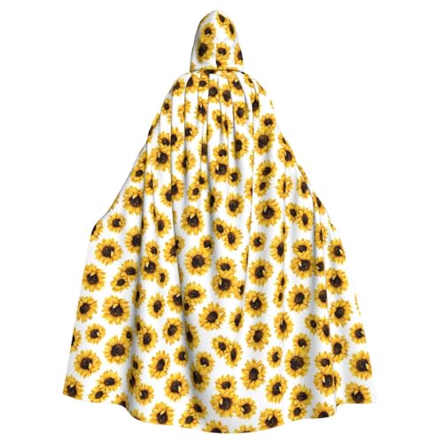 LIXLZH Kapuzenumhang mit Sonnenblumen-Druck, universeller Umhang für Erwachsene, Hexenkostüm, Halloween-Kostüme, Karnevals-Umhang LIXLZH Kapuzenumhang mit Sonnenblumen-Druck, universeller Umhang für Erwachsene, Hexenkostüm, Halloween-Kostüme, Karnevals-Umhang von LIXLZH