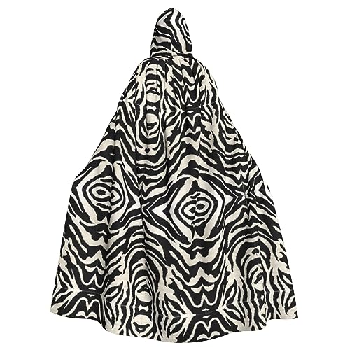 LIXLZH Kapuzenumhang mit Zebra-Tierdruck, universeller Umhang für Erwachsene, Hexenkostüm, Halloween-Kostüme, Karnevals-Umhang von LIXLZH