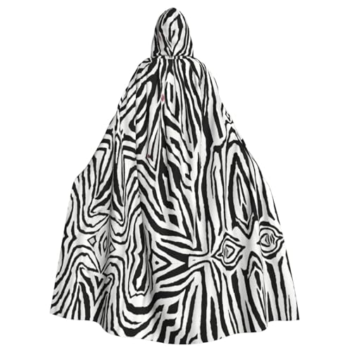 LIXLZH Kapuzenumhang mit Zebradruck, universeller Umhang für Erwachsene, Hexenkostüm, Halloween-Kostüme, Karnevals-Umhang LIXLZH Kapuzenumhang mit Zebradruck, universeller Umhang für Erwachsene, Hexenkostüm, Halloween-Kostüme, Karnevals-Umhang von LIXLZH