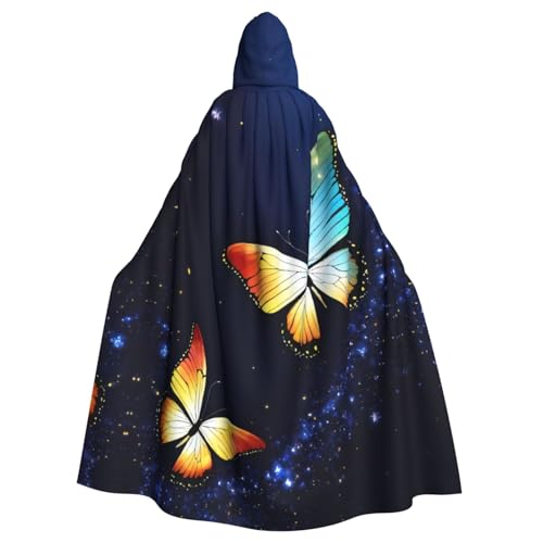 LIXLZH Kapuzenumhang mit süßem Schmetterlingsdruck, universeller Umhang für Erwachsene, Hexenkostüm, Halloween-Kostüme, Karnevals-Umhang LIXLZH Kapuzenumhang mit süßem Schmetterlingsdruck, universeller Umhang für Erwachsene, Hexenkostüm, Halloween-Kostüme, Karnevals-Umhang von LIXLZH