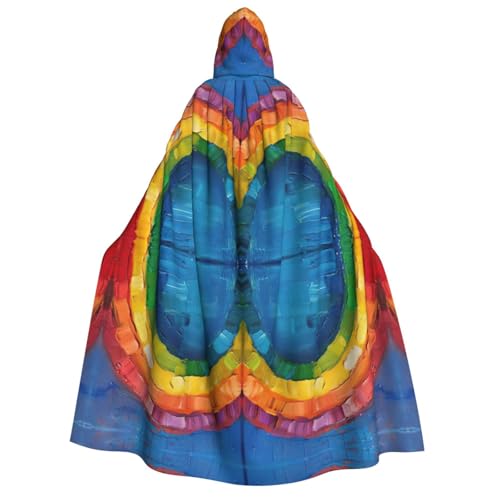 LIXLZH Kleiner Regenbogen-Aufdruck, Kapuzenumhang für Erwachsene, Umhang für Karneval, Motto-Partys, Kostüme LIXLZH Kleiner Regenbogen-Aufdruck, Kapuzenumhang für Erwachsene, Umhang für Karneval, Motto-Partys, Kostüme von LIXLZH