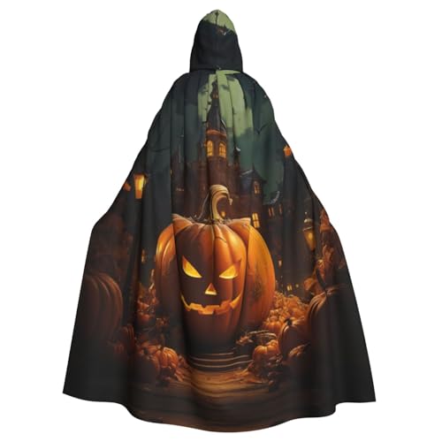 LIXLZH Kürbis Halloween Druck Kapuzenumhang Universal Erwachsene Umhang Hexenkostüm Halloween Kostüme Karneval Umhang LIXLZH Kürbis Halloween Druck Kapuzenumhang Universal Erwachsene Umhang Hexenkostüm Halloween Kostüme Karneval Umhang von LIXLZH