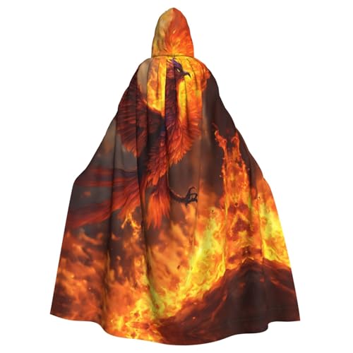 LIXLZH Phoenix Print Kapuzenumhang Universal Erwachsene Umhang Hexenkostüm Halloween Kostüme Karneval Umhang von LIXLZH