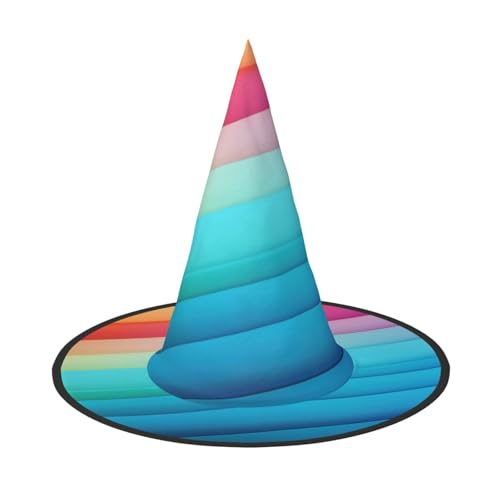 LIXLZH Regenbogenfarbener gestreifter Hut Partyzubehör Kostümzubehör Zauberer Maskerade Halloween Hut Spitzhut LIXLZH Regenbogenfarbener gestreifter Hut Partyzubehör Kostümzubehör Zauberer Maskerade Halloween Hut Spitzhut von LIXLZH