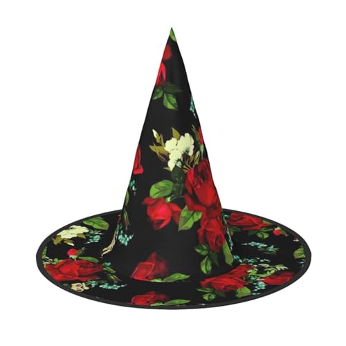 LIXLZH Schöner Hut mit Rosenmotiv, Partyzubehör, Kostümzubehör, Zauberer, Maskerade, Halloween, Spitzhut LIXLZH Schöner Hut mit Rosenmotiv, Partyzubehör, Kostümzubehör, Zauberer, Maskerade, Halloween, Spitzhut von LIXLZH