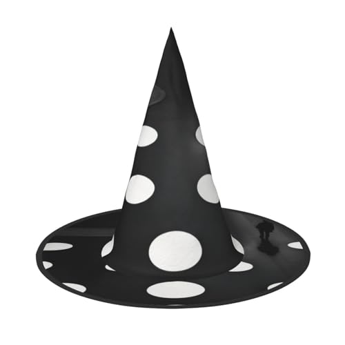 LIXLZH Schwarz-weißer Hut mit Druck, Partyzubehör, Kostümzubehör, Zauberer, Maskerade, Halloween, Hut, spitzer Hut LIXLZH Schwarz-weißer Hut mit Druck, Partyzubehör, Kostümzubehör, Zauberer, Maskerade, Halloween, Hut, spitzer Hut von LIXLZH