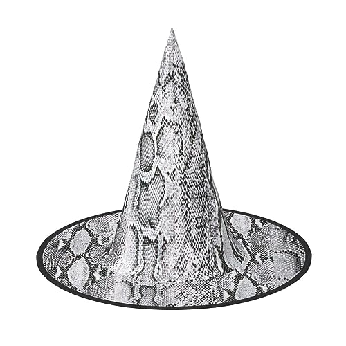 LIXLZH Spitzhut mit Schlangenhaut, schwarz-weiß, Partyzubehör, Kostümzubehör, Zauberer, Maskerade, Halloween, Hut LIXLZH Spitzhut mit Schlangenhaut, schwarz-weiß, Partyzubehör, Kostümzubehör, Zauberer, Maskerade, Halloween, Hut von LIXLZH