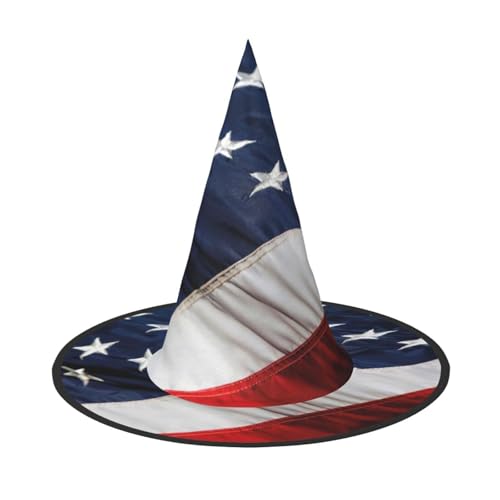 LIXLZH Spitzhut mit amerikanischer Weißkopfseeadlerflagge, Partyzubehör, Kostümzubehör, Zauberer, Maskerade, Halloween, Hut von LIXLZH