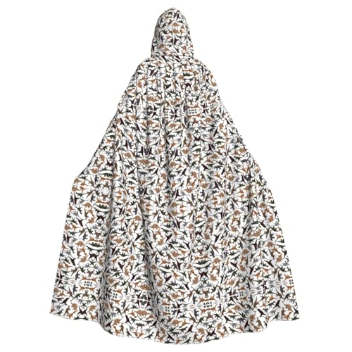 LIXLZH Trotting Flat Coated Retrievers Paw Print Hooded Cloak Universal Adult Cape Witch Costume Halloween Costumes Carnival Cloak LIXLZH Trotting Flat Coated Retrievers Paw Print Hooded Cloak Universal Adult Cape Witch Costume Halloween Costumes Carnival Cloak von LIXLZH