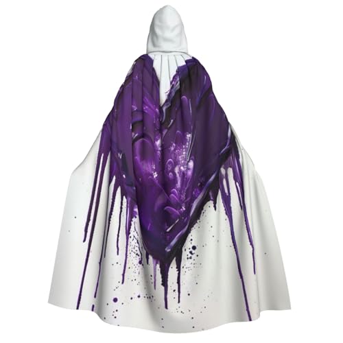 LIXLZH Umhang mit Kapuze für Erwachsene, Umhang mit Kapuze, Umhang für Karneval, Motto-Partys, Kostüme, Violett LIXLZH Umhang mit Kapuze für Erwachsene, Umhang mit Kapuze, Umhang für Karneval, Motto-Partys, Kostüme, Violett von LIXLZH