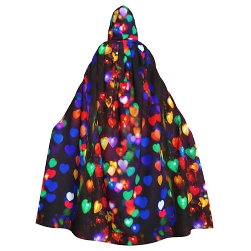 LIXLZH Umhang mit Kapuze und romantischem Herz-Druck, für Erwachsene, Hexenkostüm, Halloween, Kostüme, Karneval, Umhang LIXLZH Umhang mit Kapuze und romantischem Herz-Druck, für Erwachsene, Hexenkostüm, Halloween, Kostüme, Karneval, Umhang von LIXLZH