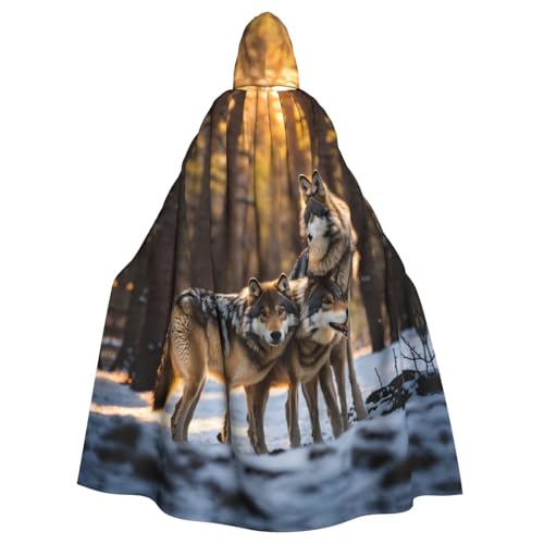 LIXLZH Umhang mit Wolfsaufdruck, universeller Umhang für Erwachsene, Hexenkostüm, Halloween-Kostüme, Karnevalsumhang LIXLZH Umhang mit Wolfsaufdruck, universeller Umhang für Erwachsene, Hexenkostüm, Halloween-Kostüme, Karnevalsumhang von LIXLZH