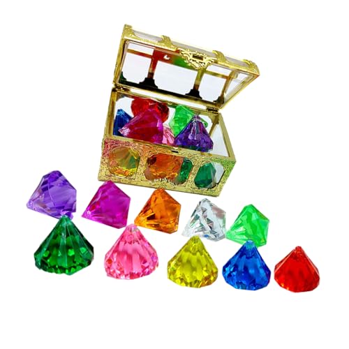 LIXSAZSE 10 Stück Tauch Edelstein Pool Spielzeug, Schatztresor mit Edelsteinen im exquisiten Stil, Unterwasser Hochzeitsdekoration für Jungen und Mädchen LIXSAZSE 10 Stück Tauch Edelstein Pool Spielzeug, Schatztresor mit Edelsteinen im exquisiten Stil, Unterwasser Hochzeitsdekoration für Jungen und Mädchen von LIXSAZSE