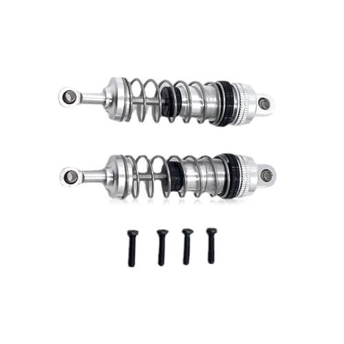 LIXSAZSE 2 Stück Stoßdämpfer Toy Crawler Upgrade Dämpfer Ersatzteile Zubehör Ersatz für WLtoys 124018 124016 124017, Silve von LIXSAZSE