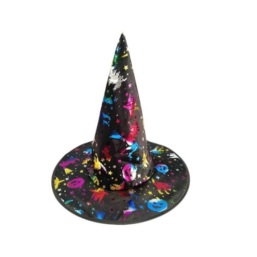 LIXSAZSE Atmungsaktive Kinder Erwachsene Caps Zauberer Maskerade Hexenhut Halloween Party Cosplay Zubehör Requisiten Kostüm Kleid Dekoration, Schwarz LIXSAZSE Atmungsaktive Kinder Erwachsene Caps Zauberer Maskerade Hexenhut Halloween Party Cosplay Zubehör Requisiten Kostüm Kleid Dekoration, Schwarz von LIXSAZSE