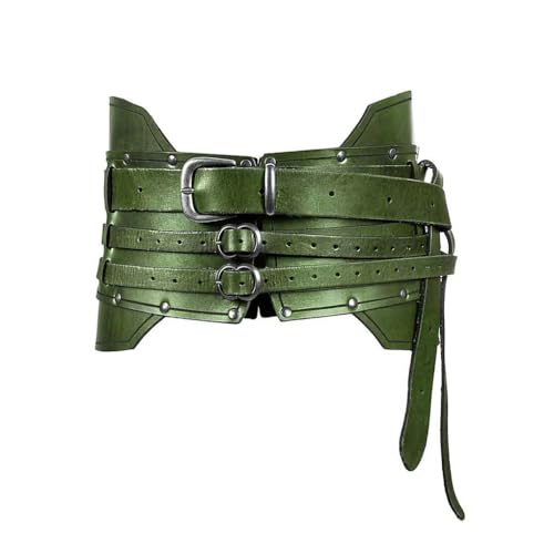 LIXSAZSE Authentischer mittelalterlicher Gürtel und Rüstung – Unisex Piratenkostüm, stabiler Riemen, Erwachsenenkostüm, Outfits, Ritter, breit, begabt, Grün LIXSAZSE Authentischer mittelalterlicher Gürtel und Rüstung – Unisex Piratenkostüm, stabiler Riemen, Erwachsenenkostüm, Outfits, Ritter, breit, begabt, Grün von LIXSAZSE